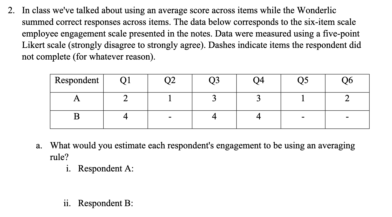 In class we've talked about using an average