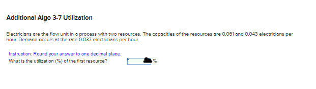 Additional Algo 3-7 Utilization Electricians are