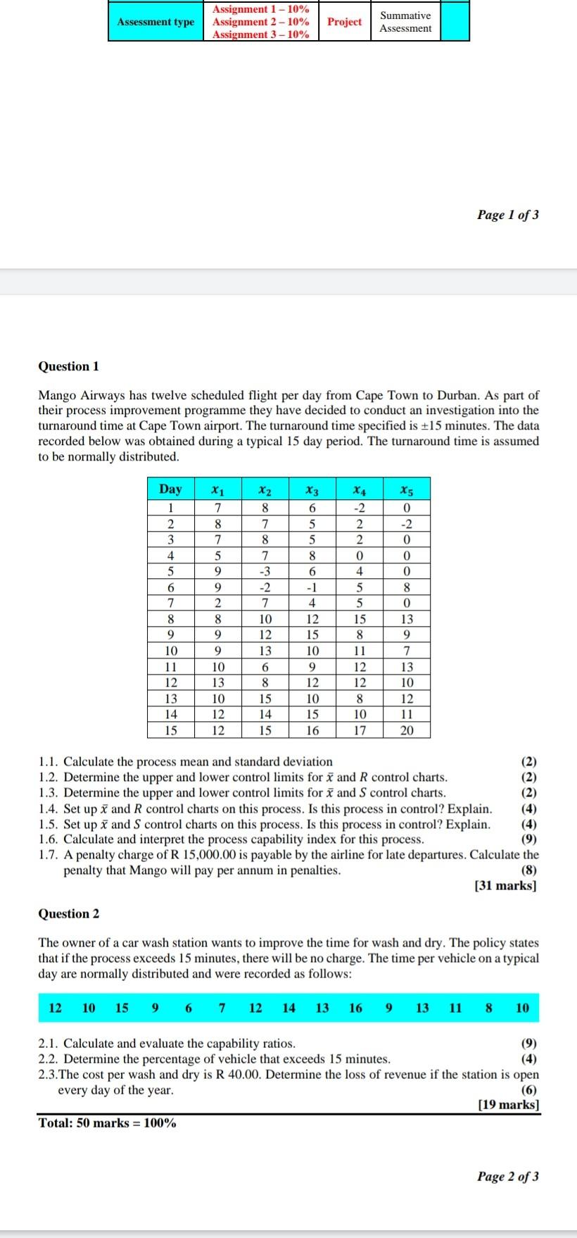 Assessment type Assignment 1 - 10% Assignment 2 -