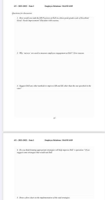 Activity: 1 Case Analysis Employee relations at