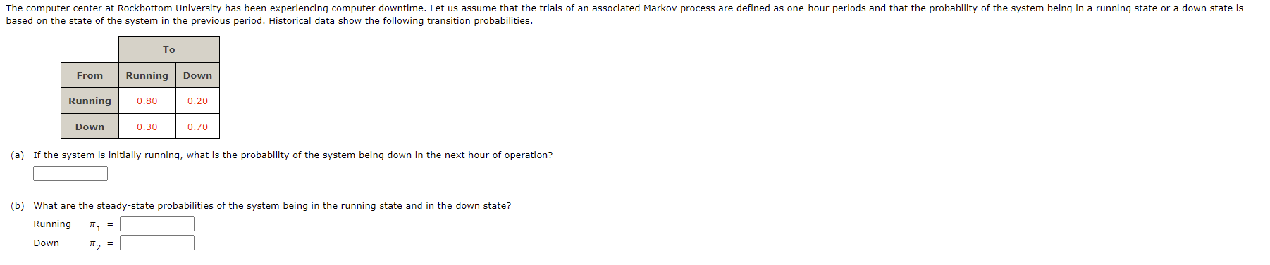 The computer center at Rockbottom University has