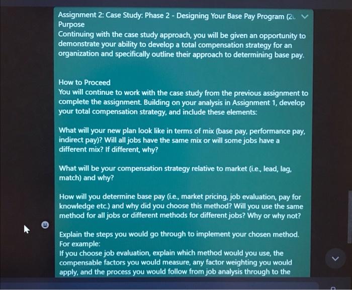 Assignment 2: Case Study: Phase 2 - Designing