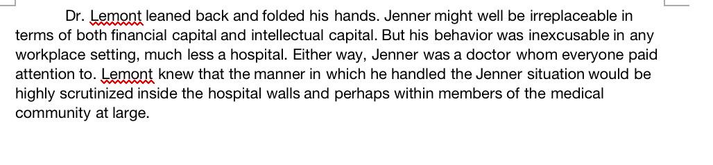 What should Dr. Lemont do? The Jenner Situation: