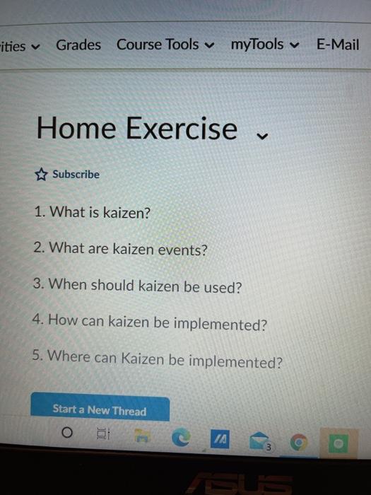 ities Grades Course Tools myTools E-Mail Home