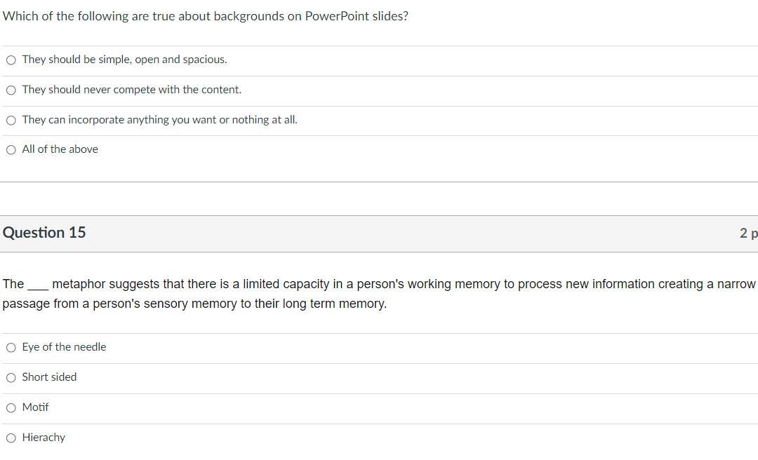 NEED all parts Which of the following are true