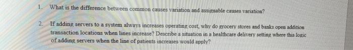 1. What is the difference between common causes