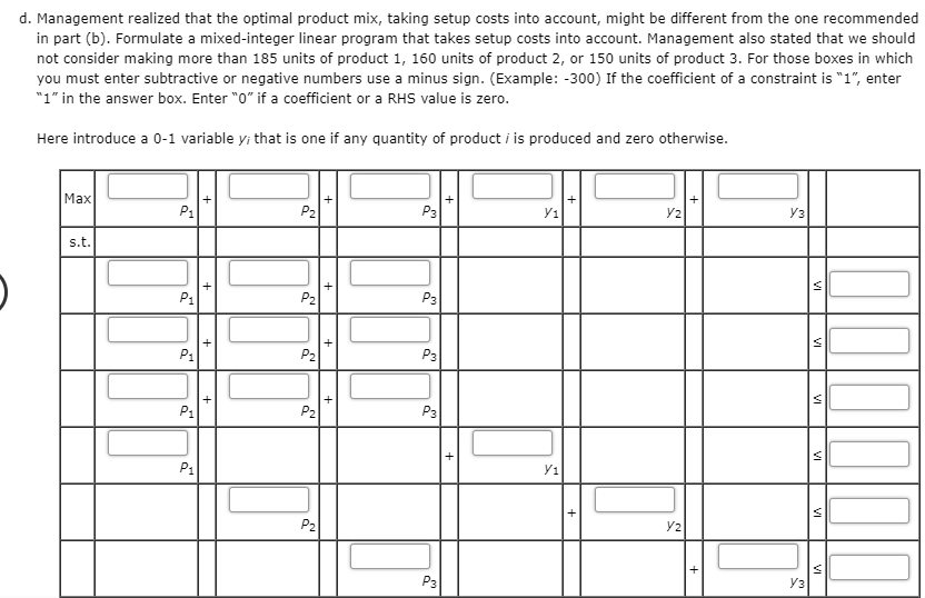 Problem 7-11 (Algorithmic) Hart Manufacturing