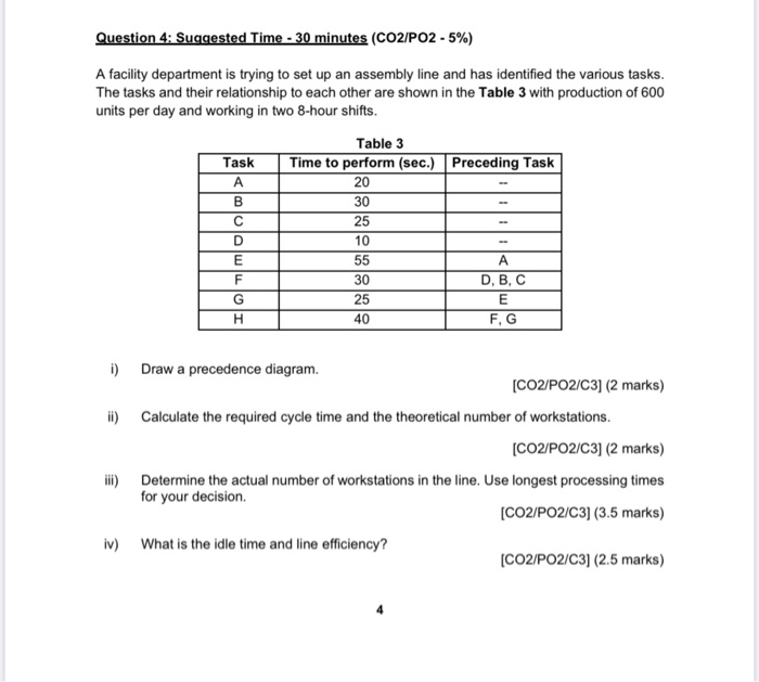 help me to answe q 4 Question 4: Suggested Time -