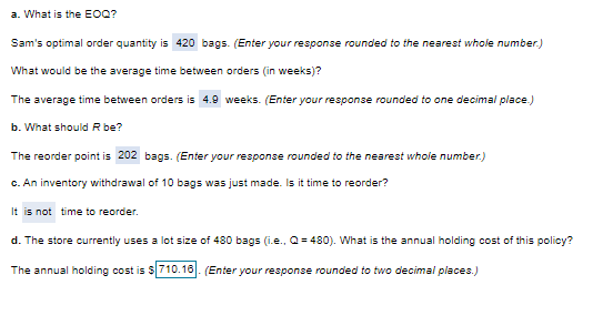 Standard normal table: Only parts d and e need an