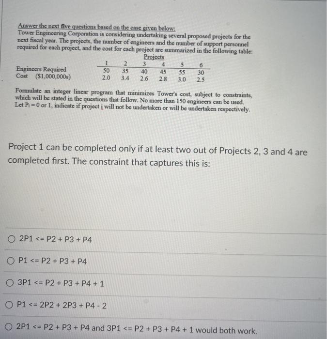 2 4 Answer the next five questions based on the