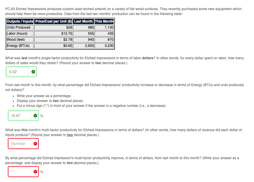 * If work could be shown on the two problems