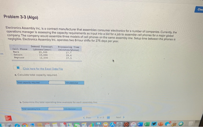 Chec Problem 3-3 (Algo) Electronics Assembly Inc.