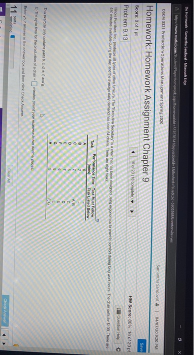 Do Homework.Samantha Sandoval - Microsoft Edge X