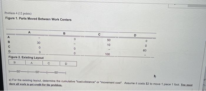 Problem 4 (12 points) Figure 1. Parts Moved