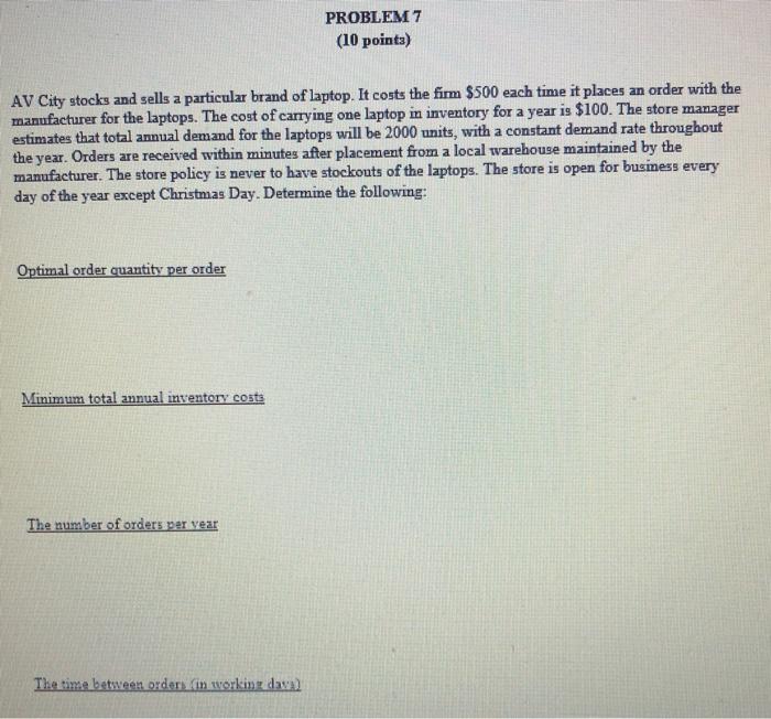 show work, include units, and label/circle the