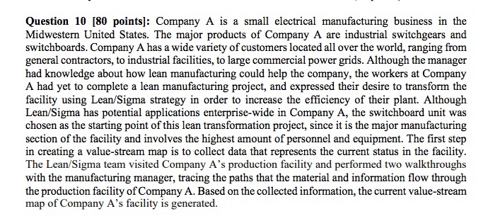 plz type you answer. thank you Question 10 [80