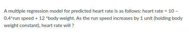help me solve this A multiple regression model
