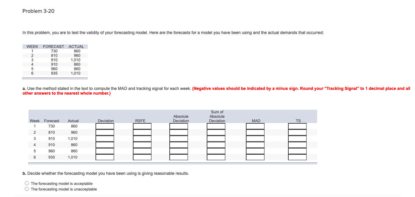 PLEASE HELP ASAP. THANKS Problem 3-20 In this
