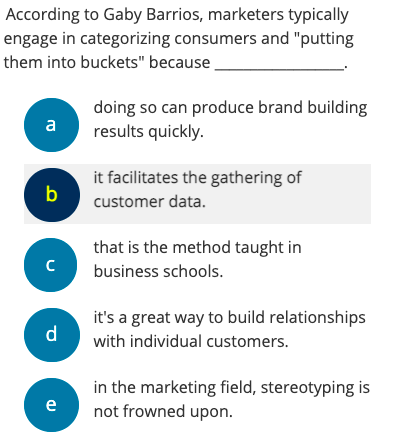 According to Gaby Barrios, marketers typically