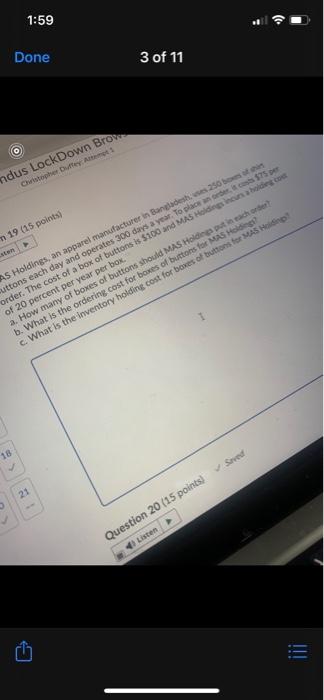 1:59 . Done 3 of 11 ndus LockDown Brom Cestopher