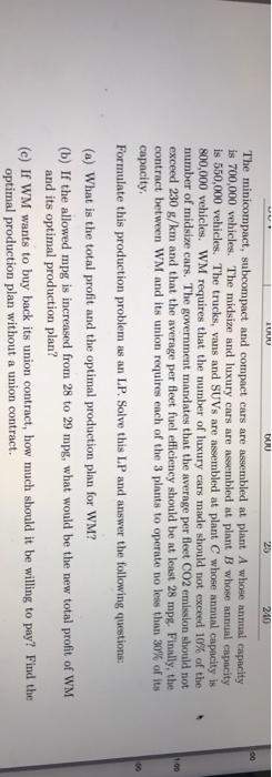 1. (15 points) An automaker WM is considering its