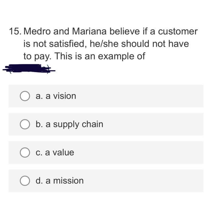 Please I need 1 line explanation for each answer