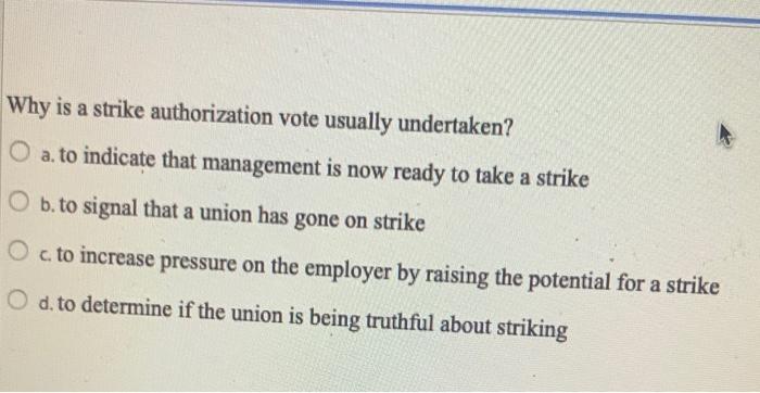 Why is a strike authorization vote usually