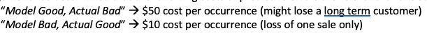 Complete task 4 please "Model Good, Actual Bad"