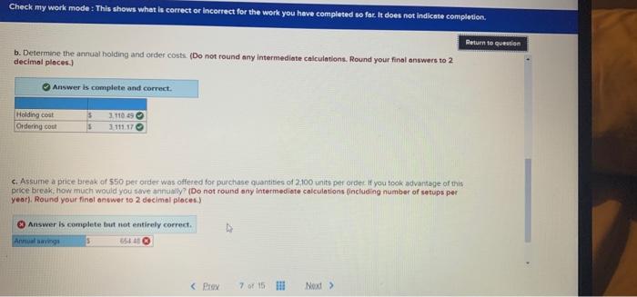 Return to question Given the following