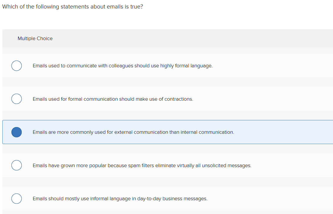 Which of the following statements about emails is