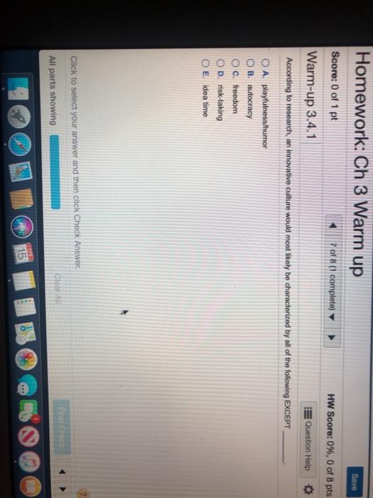 Score: 0 of 1 pt 6 of 8 (1 complete) HW Score: