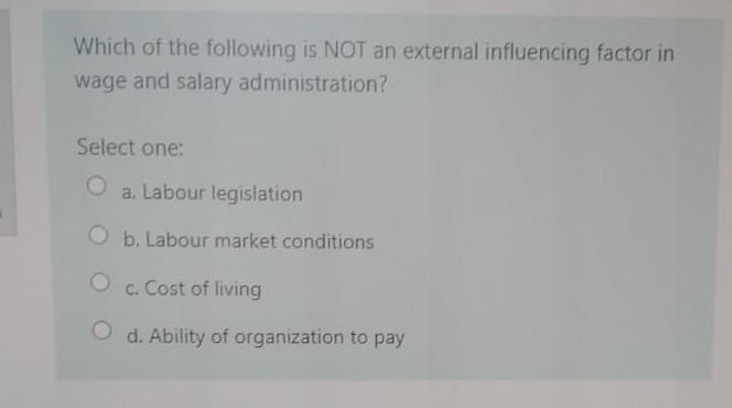 Which of the following is NOT an external