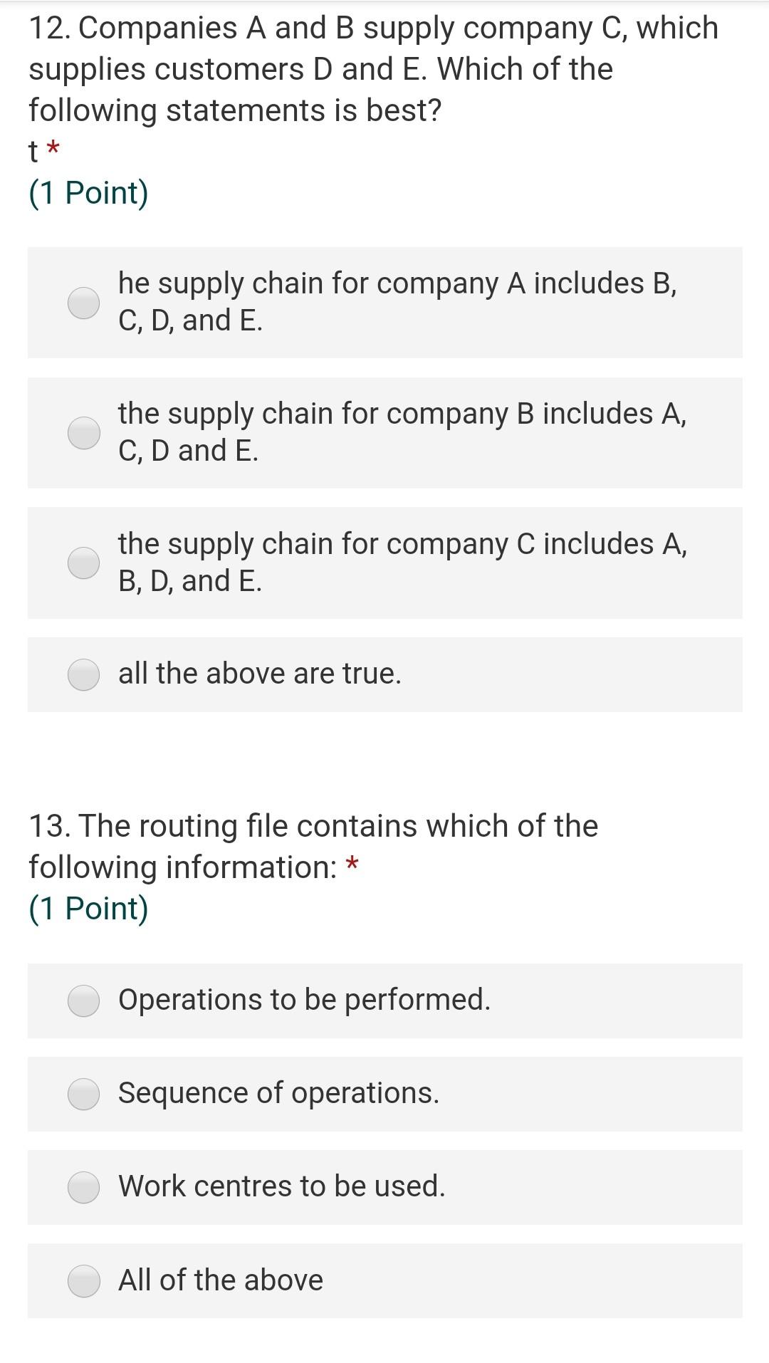 12. Companies A and B supply company C, which