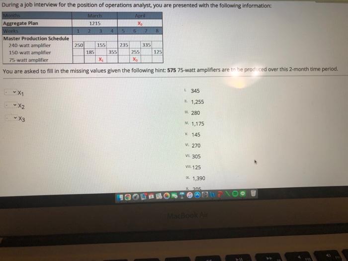 1 3 During a job interview for the position of