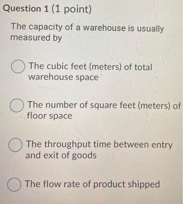 A warehouse operation where product is received,