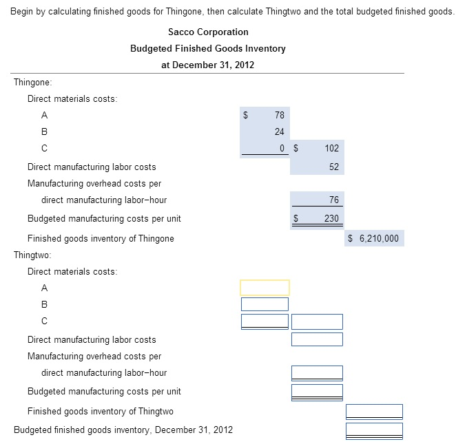 Use numbers above but a good example is Budget
