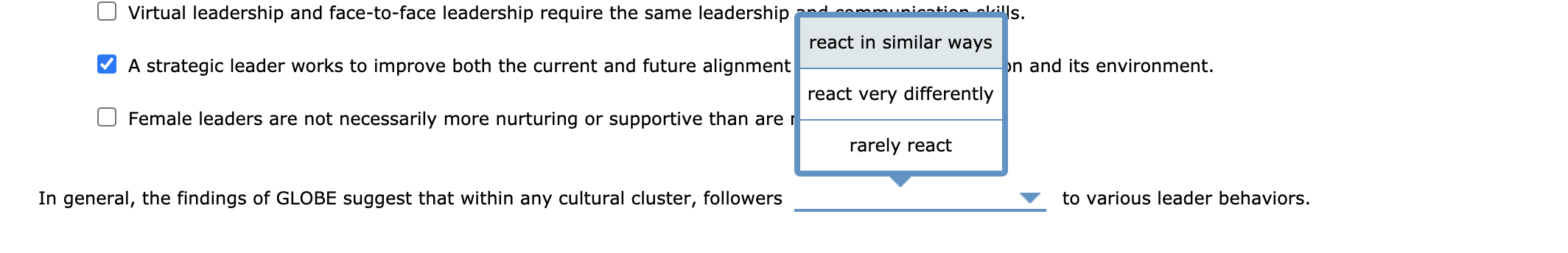 Virtual leadership and face-to-face leadership