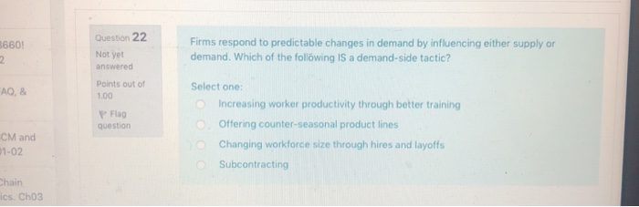 Question 21 Not yet answered Which of the