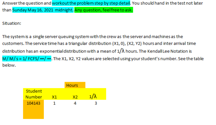 Answer the question and workout the problem step