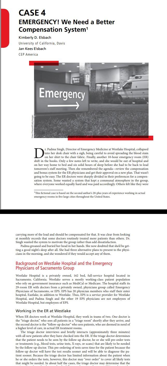 CASE 4 EMERGENCY! We Need a Better Compensation