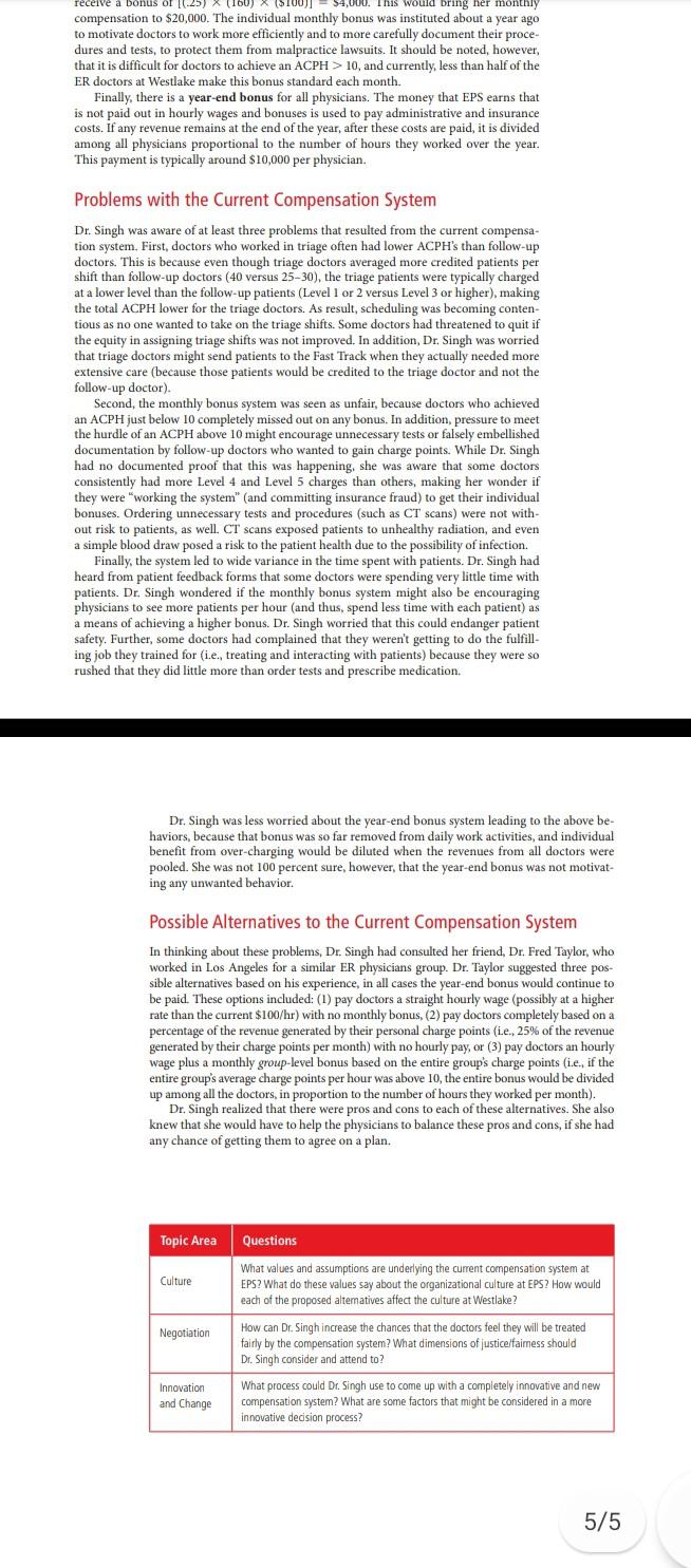 CASE 4 EMERGENCY! We Need a Better Compensation