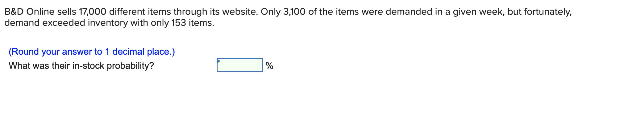 B&D Online sells 17,000 different items through