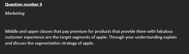 Middle and upper classes that pay premium for