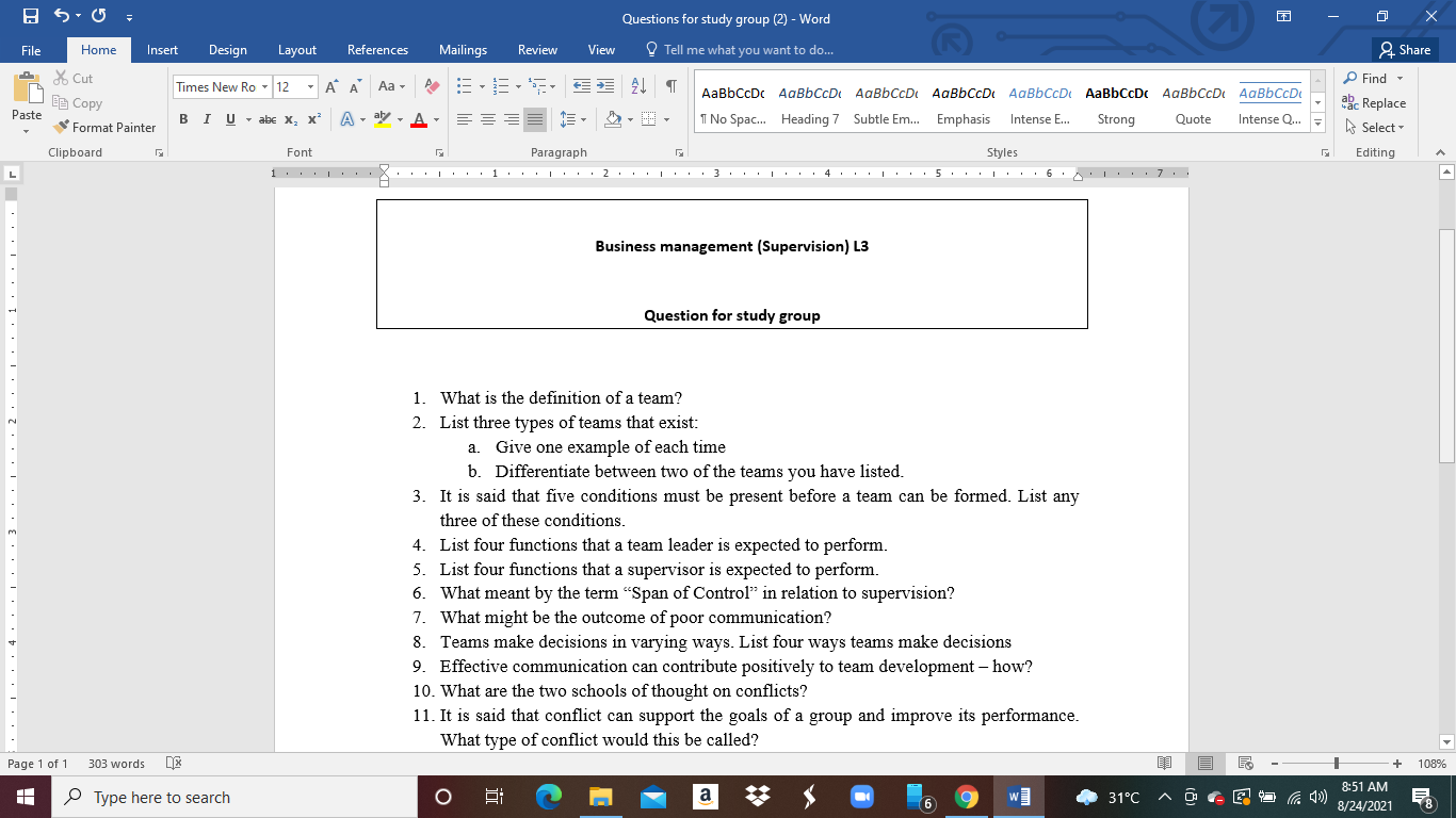 H50 - Questions for study group (2) - Word File