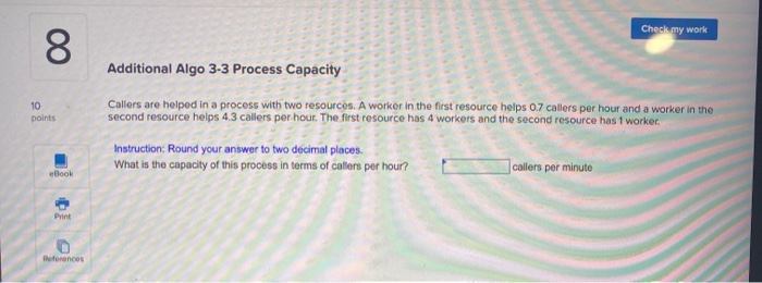 c only Check my work 0 10 points Additional Algo