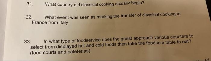 please help answer 31-33 31. What country did