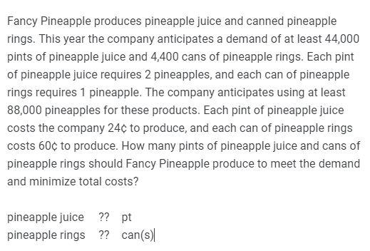 Fancy Pineapple produces pineapple juice and