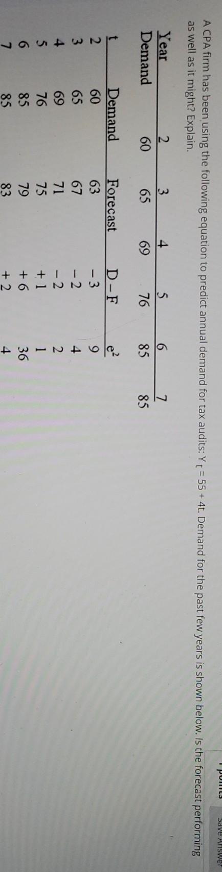 POMLS Save Answer A CPA firm has been using the