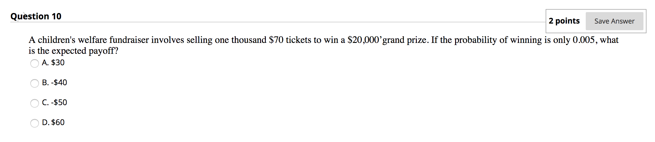 Question 10 2 points Save Answer A children's