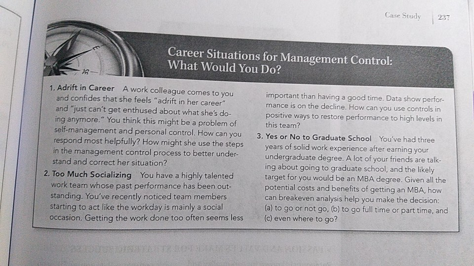 Case Study 237 Career Situations for Management